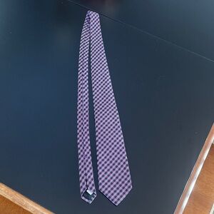Corsini Checkered Tie in Purple and Black